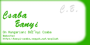 csaba banyi business card